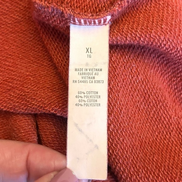 Aerie Warm Rust/Light Red Pullover Wide Neck Oversized Sweatshirt Size XL - Picture 6 of 7